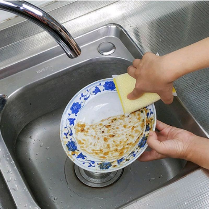 Spons Cuci Piring Warna Warni Spon Sponge Sabut Jaring Alat Dishwashing Dapur Masak Busall