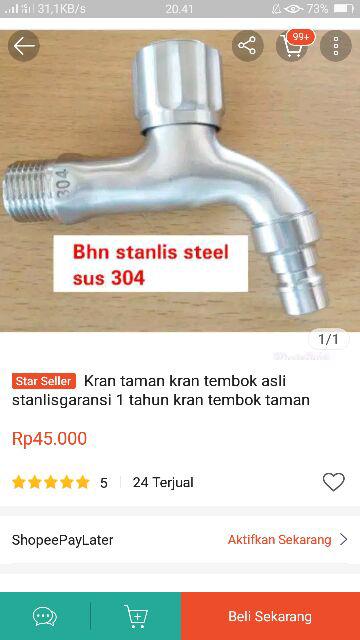 Kran Taman Kran Tembok Asli Stanlisgaransi 1 Tahun Kran Tembok Taman Murah Kran Penampungan Kran Air