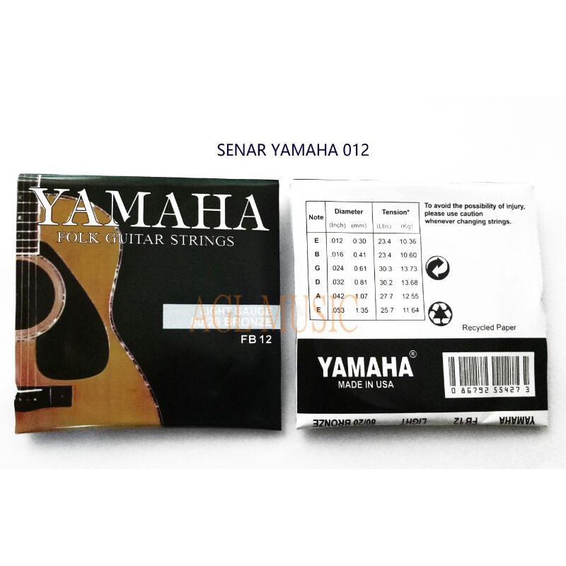 SENAR GITAR YAMAHA FOLK FB12 / YAMAHA FB 12 / TALI GITAR / AKUSTIK / ACCOUSTIC / STRING 1 SET