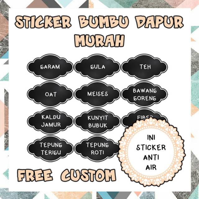 STICKER BUMBU  Label bumbu  dapur  CUSTOM Sticker label 