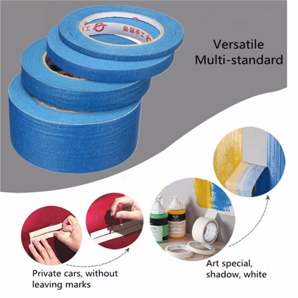 50m Masking  Tape  Isolasi Kertas Warna Biru Tahan Panas 