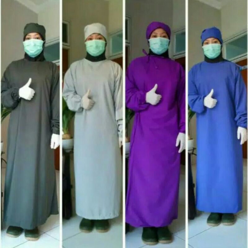 Baju Apd Gown / jubah Operasi Ok Bahan Parasut Import Premium Waterproof