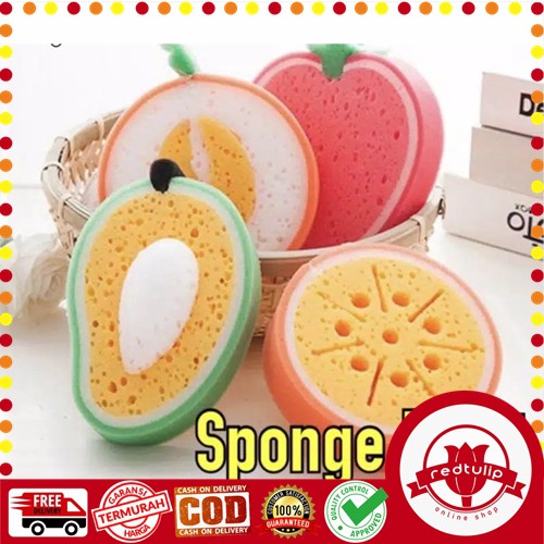 Spon Mandi Busa / Sponge Cuci Piring Bentuk Buah Lucu Unik