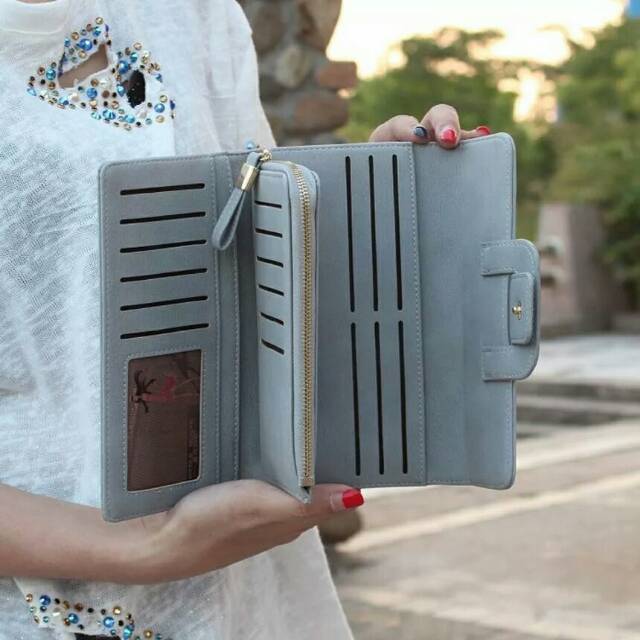 A1 Promo Dompet Wanita Lucu Elegan Bahan Taiga Ukuran 19x9 Warna Ungu