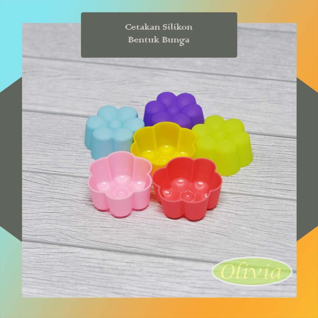 Cetakan Jelly / Agar-agar Silikon Bentuk Bunga