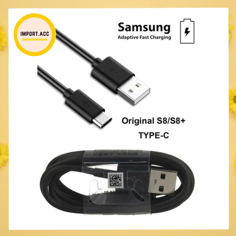 Kabel Data Charger Original Cable Fast Charging USB Samsung S8 Type C [IMPPORT]