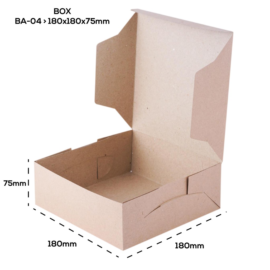 Box Nasi Kotak Box Catering Dus 18x18 Laminasi (B4K4-18X18X7.5 Cm)