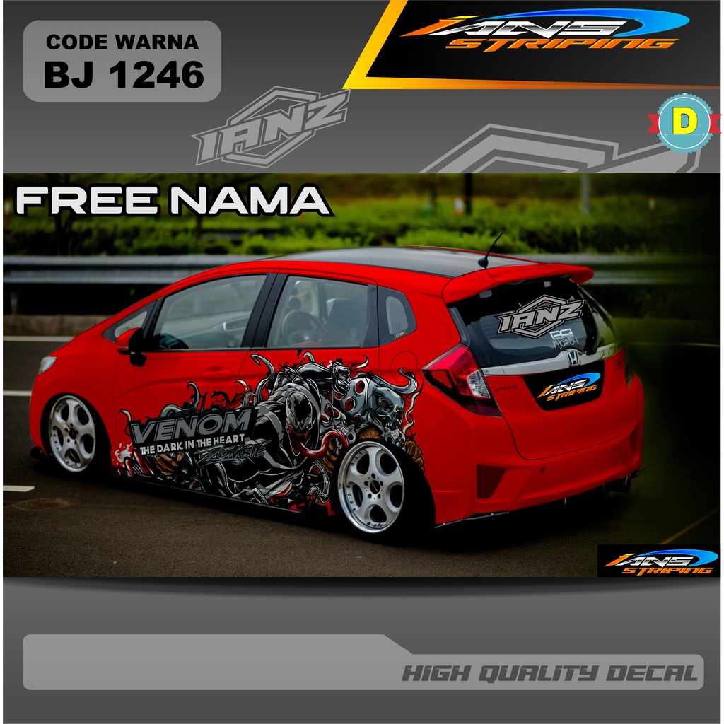 VARIASI STIKER DECAL MOBIL HONDA JAZZ / STIKER DECAL MOBIL AGYA AYLA BRIO / VARIASI STIKER DECAL MOBIL