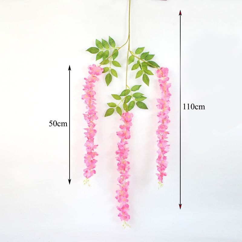 Bunga Wisteria Dekorasi/Bunga Westeria Jumbo/Bunga Juntai Dekorasi Pelaminan/Bunga Plastik-5