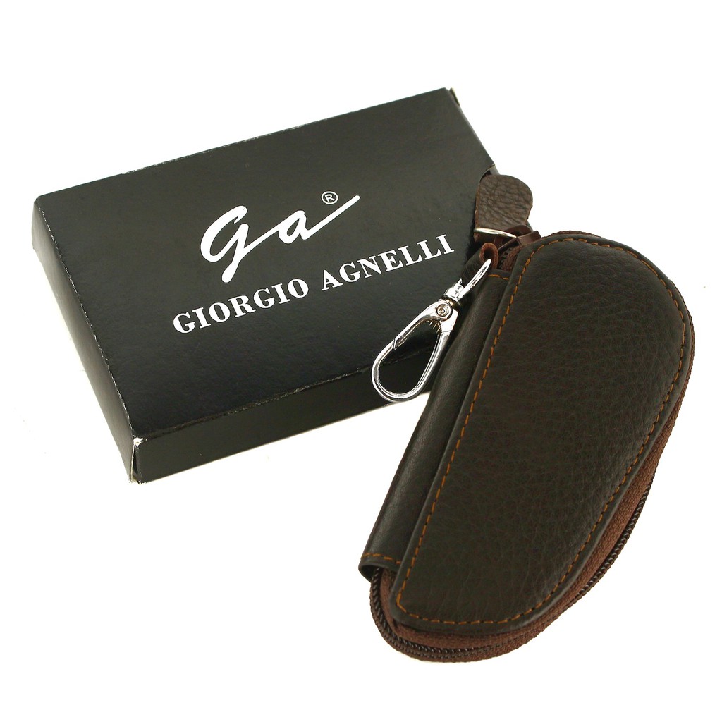 ⭐ Giorgio Agnelli ⭐ SSJR01 Hitam | Dompet Gantungan Kunci Dompet STNK Bahan Kulit | Original