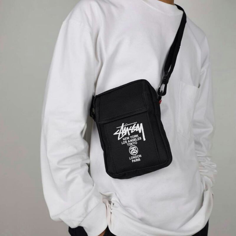 Tas Stussy Small Sling Bag Black ORIGINAL