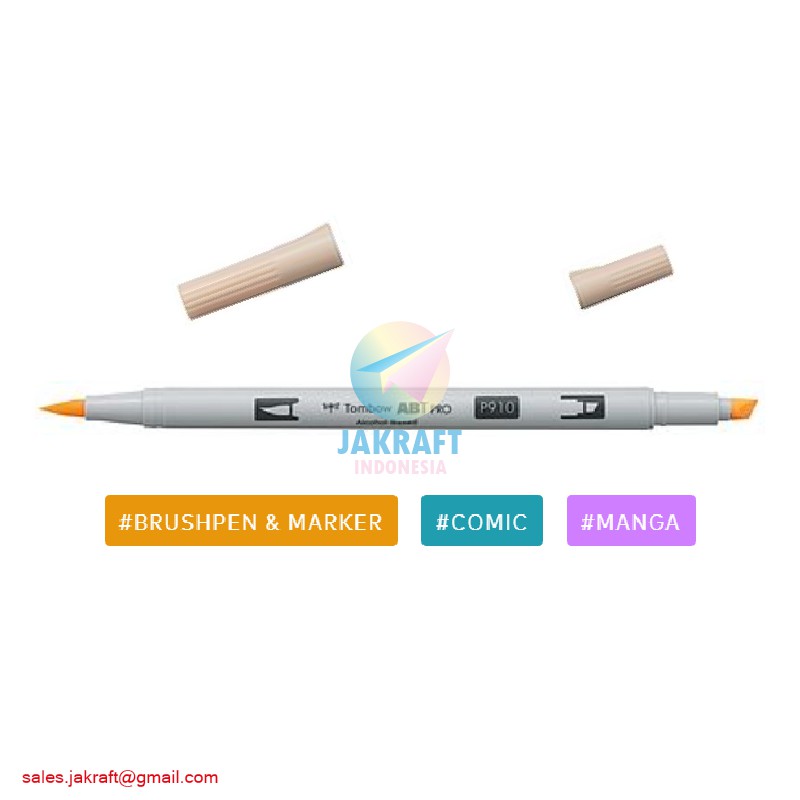 

(1 Pcs) Spidol Kuas Permanent TOMBOW ABT PRO P910 Opal Brush Pen Maker