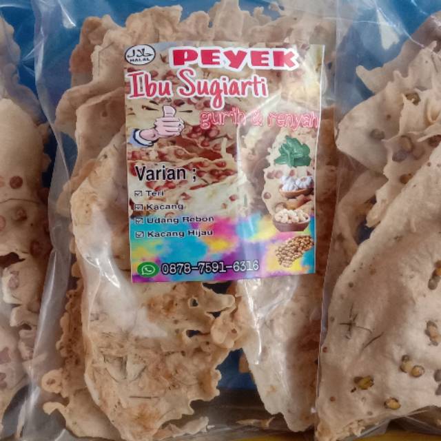 

Peyek kacang teri udang rebon kacang hijau