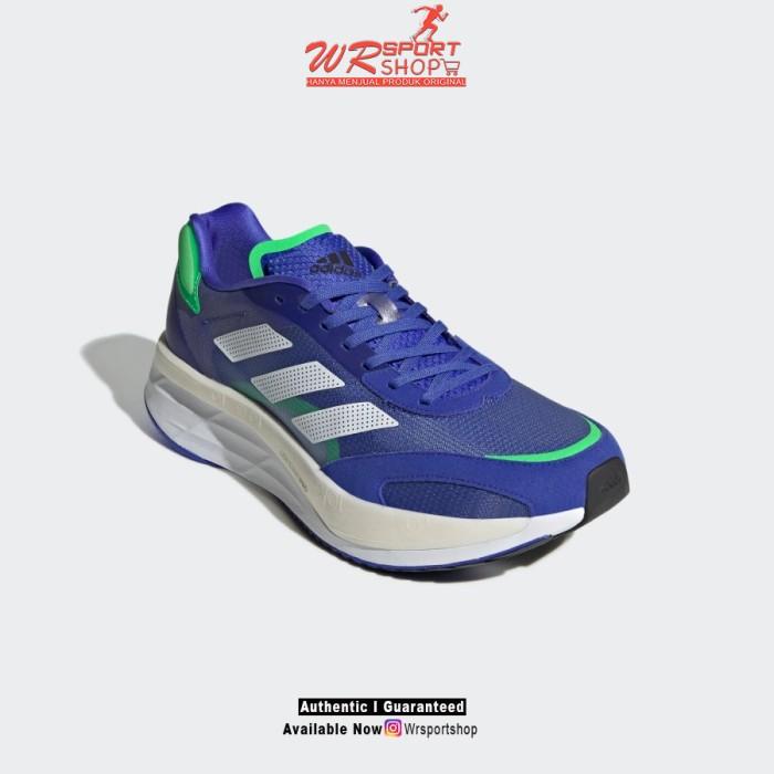 Perlengkapan Lari Adidas Adizero Boston 10 Mens Running - Sonic Ink/Cloud White Ori