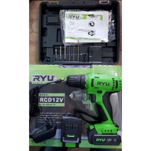 Bor Baterai Cordless Ryu RCD 12 V Impact Drill