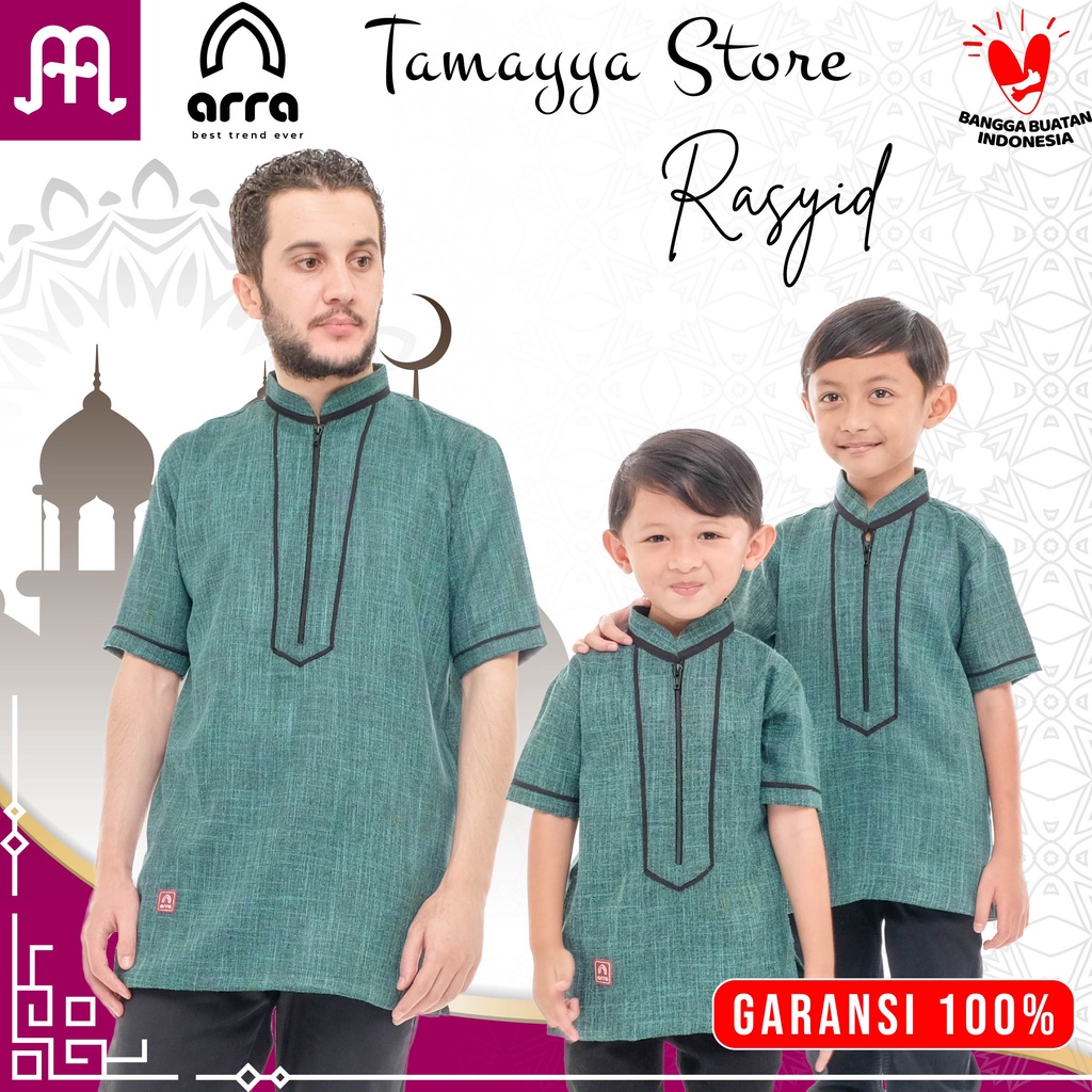 Baju Koko Kurta Pakistan Couple Ayah Dan Anak Lengan Pendek Original Arra Rasyid Baju Koko Pria Baju