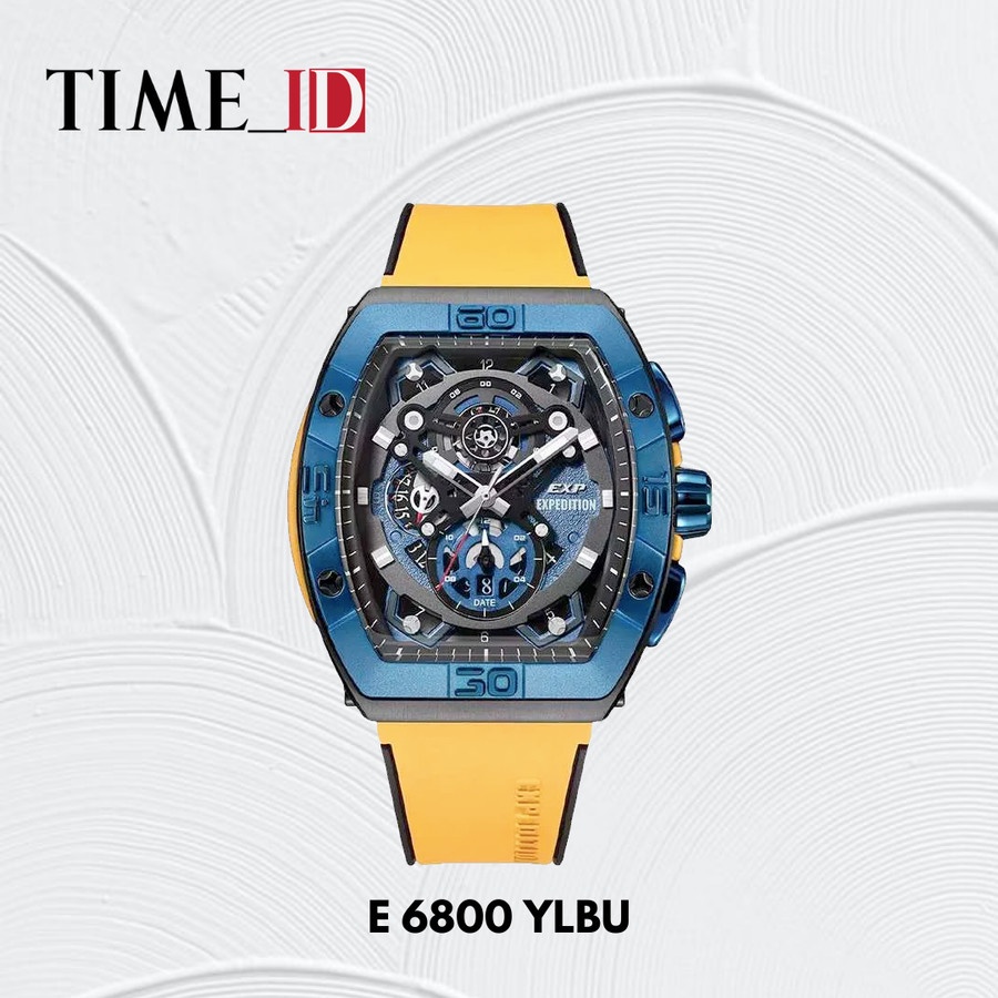 Jam Tangan Expedition E 6800 Yellow Blue Pria