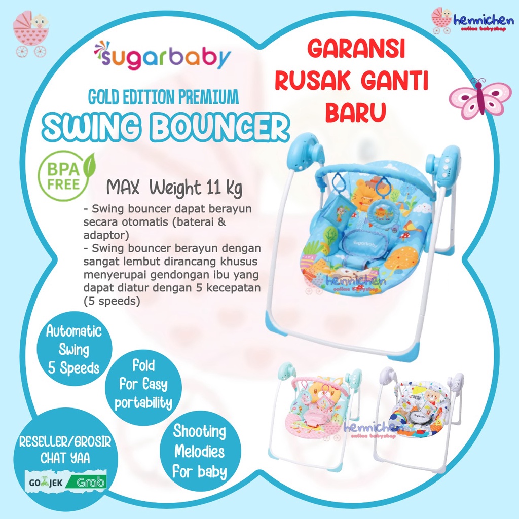 SUGAR BABY GOLD EDITION PREMIUM SWING BOUNCER SUGARBABY AYUNAN BAYI