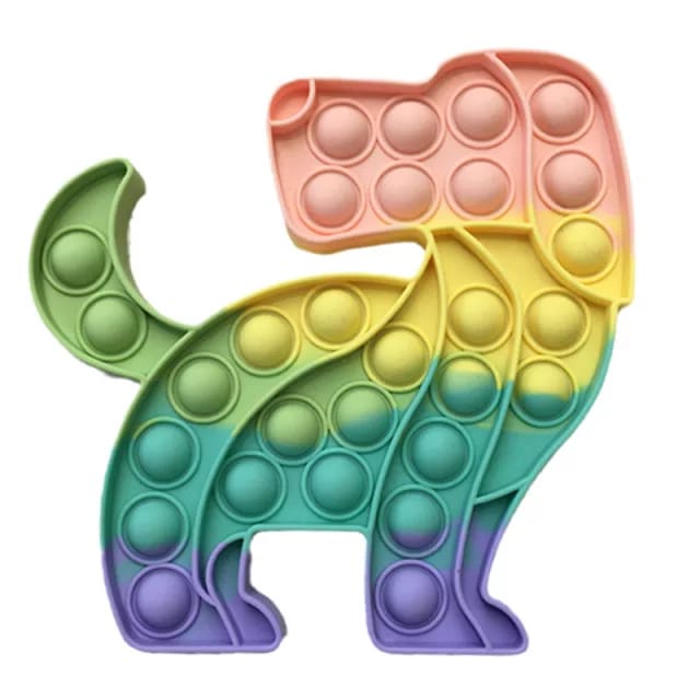 Push Bubble Fidget sensory Pop It Toy Mainan Anak untuk Penghilang Stress-Dog