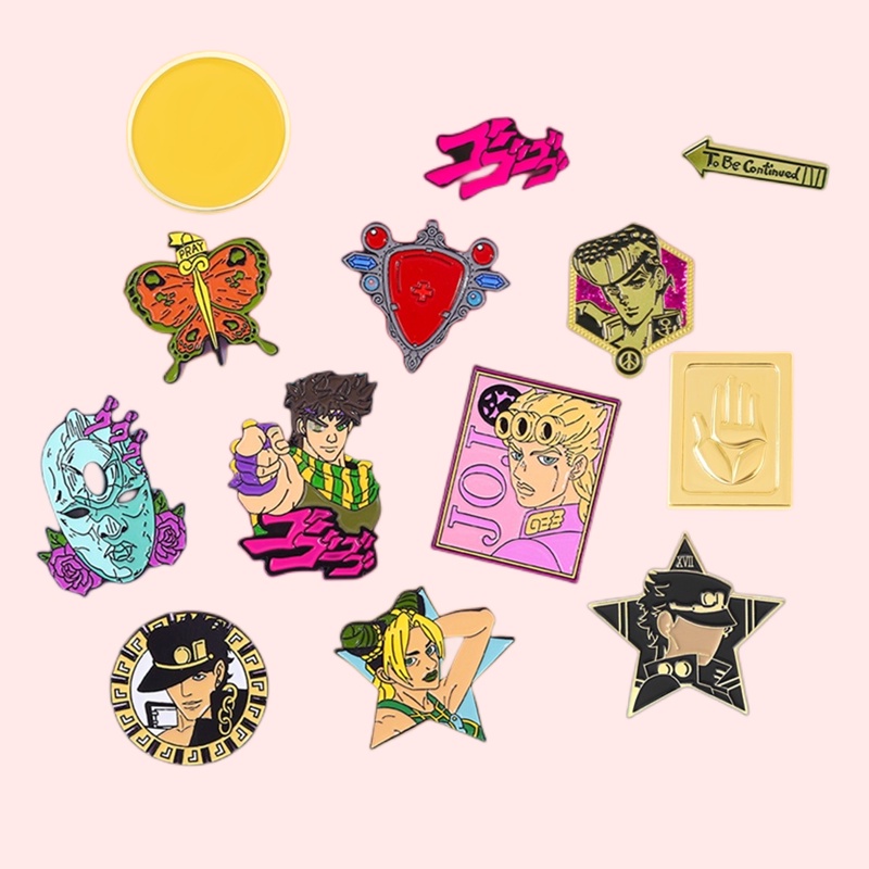 Bros Pin Desain Anime Jepang JoJos Bizarre Adventure Untuk Aksesoris Pakaian