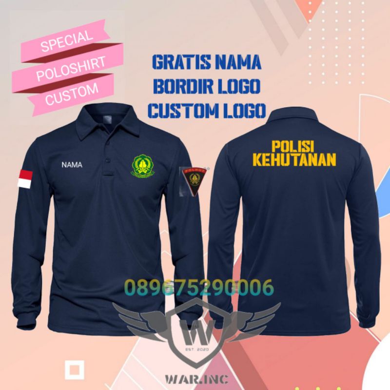 KAOS POLISI KEHUTANAN BORDIR