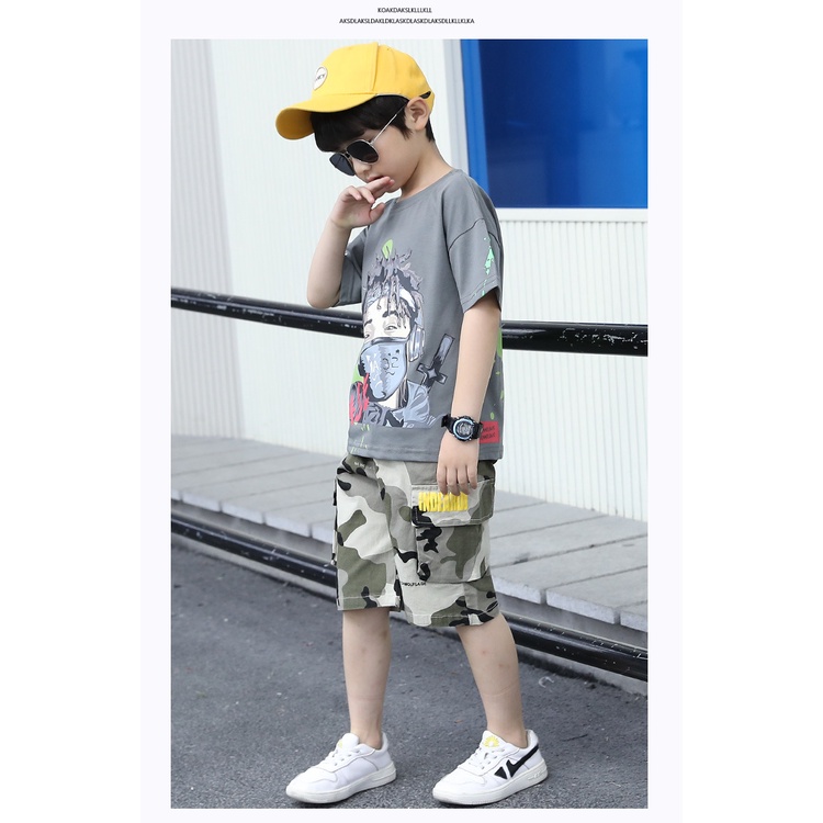 Baju Anak Laki Laki Setelan Remaja Fashion Boyset  Army JITSU Teenager Korean Style Import-3