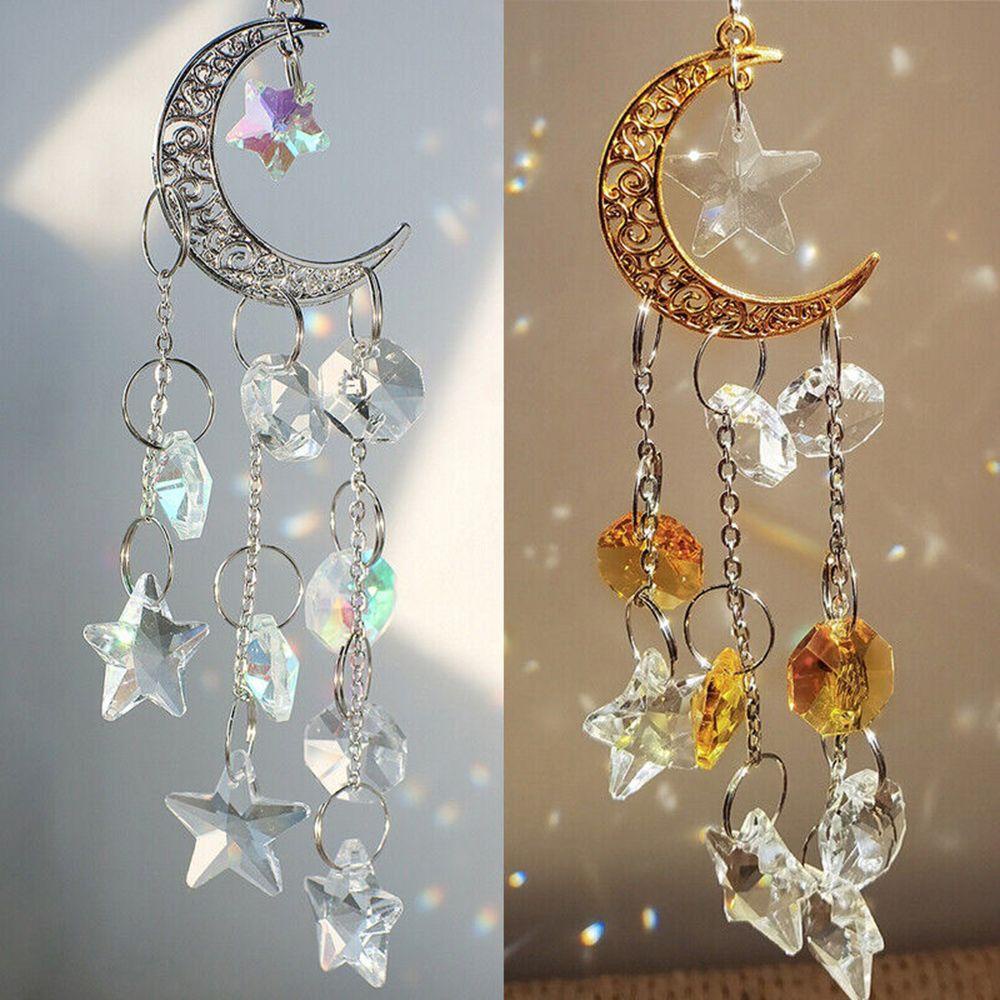 Populer Suncatcher Lonceng Angin Warna-Warni Kerajinan Hadiah Indoor Outdoor Dekorasi Halaman Liontin Kristal