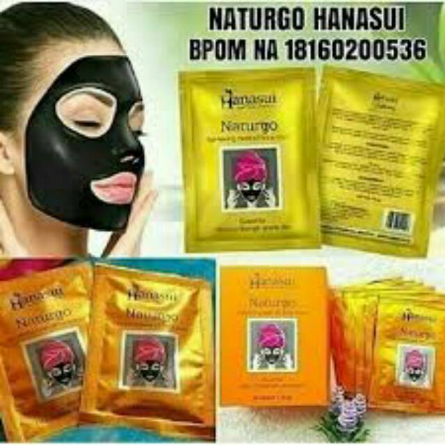 [TERLARIS] MASKER HANASUI NATURGO BPOM ANGKAT KOMEDO PER BOX ISI 10 PCS