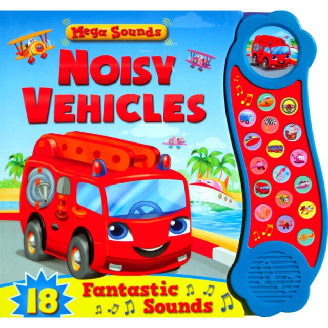 Noisy Vehicles Mega Sound Board Book with 18 Fantastic Sounds