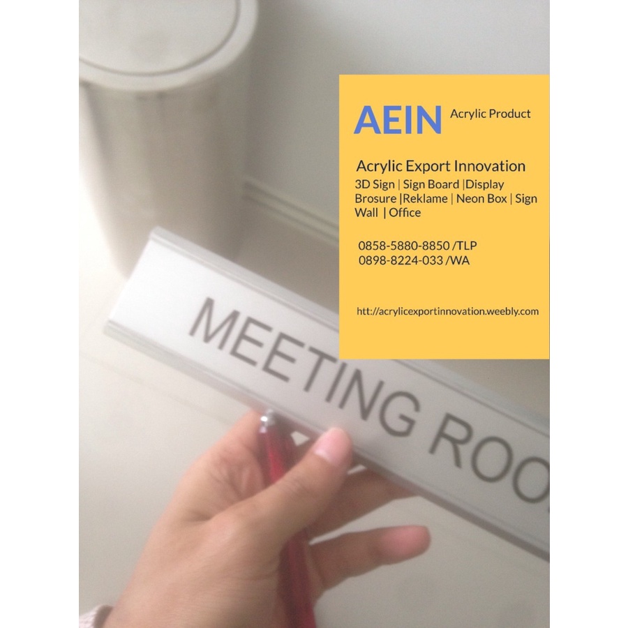 

Plat Sliding Holder Nama Meja Alumuminum /Gold Untuk Tempel Diding