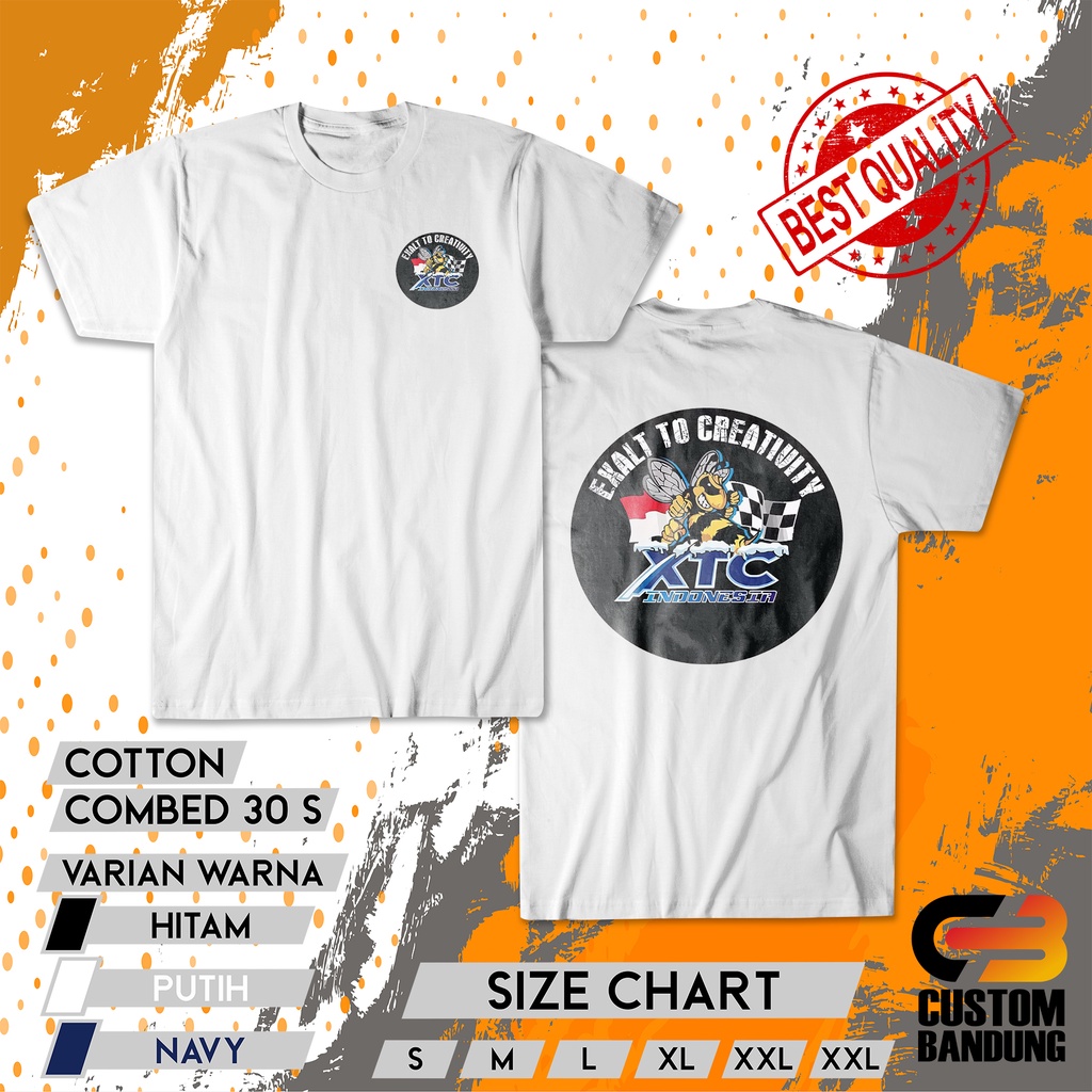 KAOS XTC INDONESIA/ BAJU KAOS CLUB MOTOR/ KAOS DISTRO/ KAOS KOMUNITAS/ KAOS CUSTOM/ COMBED 30S LEMBUT NYAMAN DIPAKAI/ KAOS KEREN/ KAOS ORIGINAL