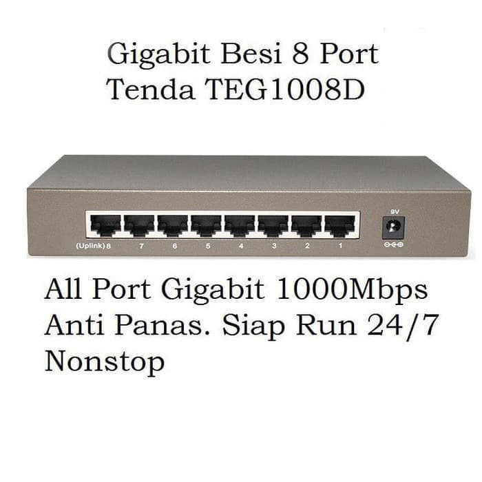 Tenda TEG1008D 8Port Gigabit Desktop Switch Hub 8 Port