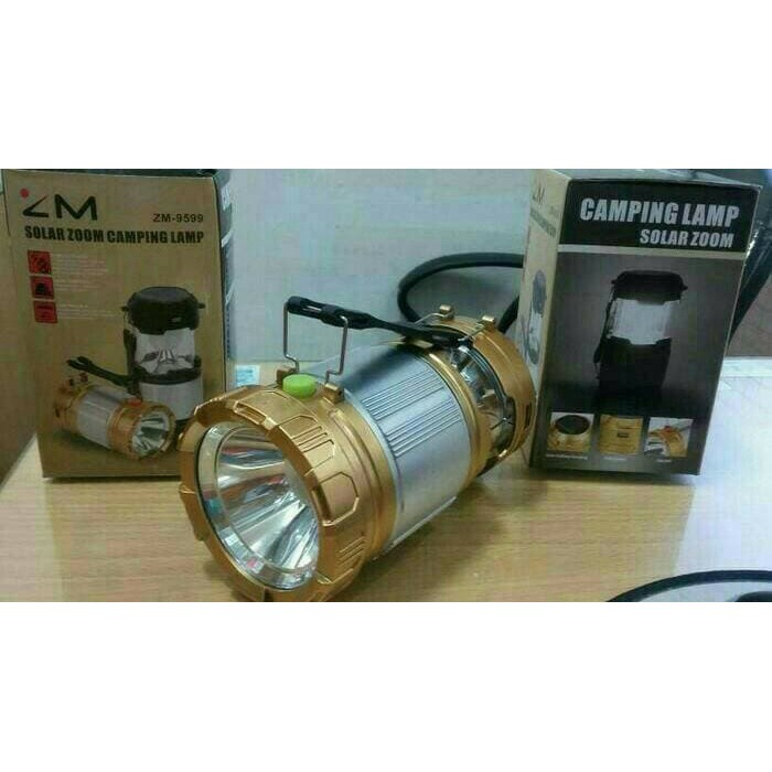 Pencahayaan - Lampu Darurat - Elektronik Lampu Lentera Senter Camping Tenaga Surya Bisa Cas Hp Ready
