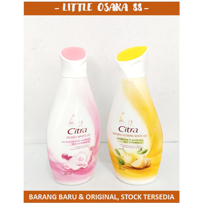 Citra Hand &amp; Body Lotion 60 ml Pink-Mutiara atau Kuning-Bengkoang