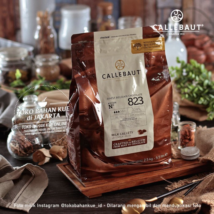 

Callebaut 823 MILK Chocolate Couverture 1kg Coklat 336 Cocoa Coin