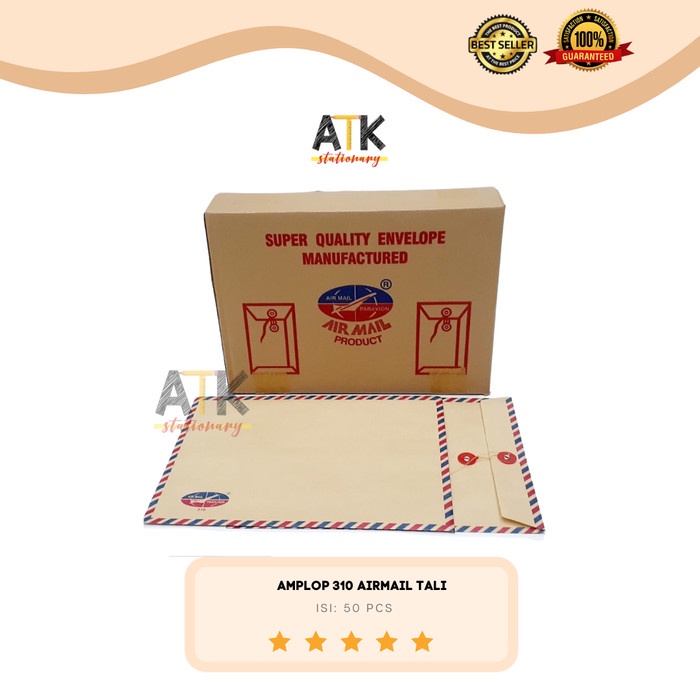 

Menyurat-Surat- Amplop Coklat Airmail 310 Tali Atk -Surat-Menyurat.