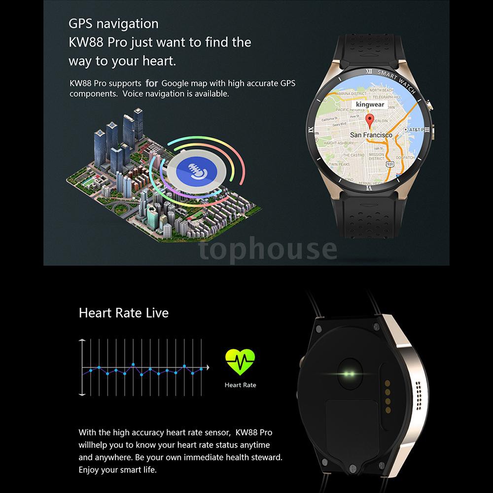 kingwear kw88 pro 3g smartwatch phone