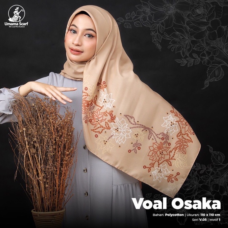 (BISA COD) Hijab Segiempat Basic Voal Osaka Motif Kerudung Segiempat Original by Umama Termurah dan Terlaris Nayla Hija'b