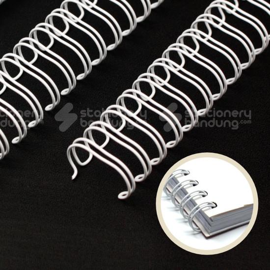 

♛ Ring Kawat Spiral Jilid 1/4 A4 Spiral Wire 1/4 A4 3:1 35Lobang - Putih ✥