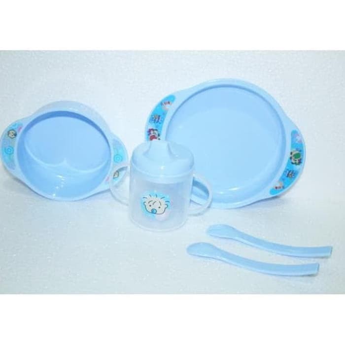 Perlengkapan Makan Bayi Set 6in1 Merk Lusty Bunny - Lusty Bunny Feeding Set