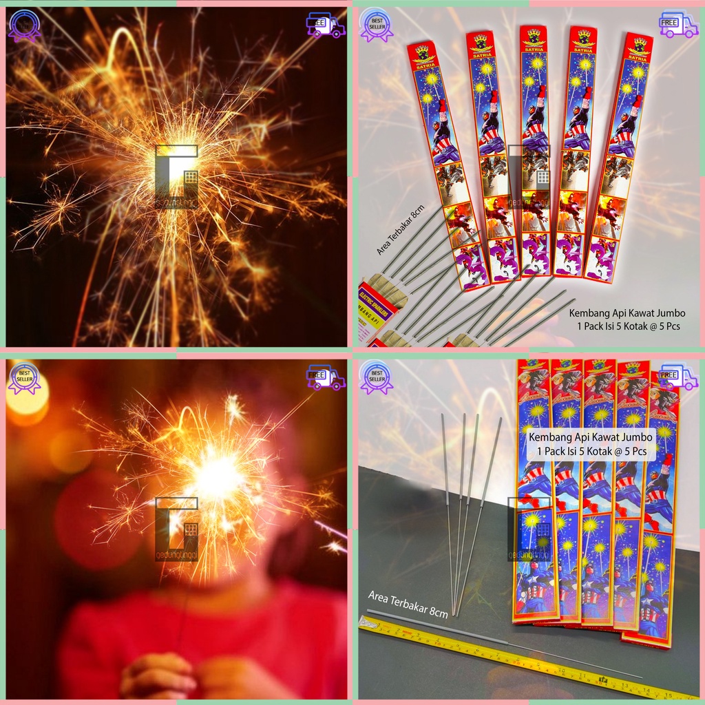 Kembang Api Petasan Mercon Anak Bunga Las Elektrik Tulis Kawat Pop Roket Missile Sunset Fireworks Roman Candle Candel Cake Happy Flower Disco Disko Air Mancur Bawang Banting Gangsing Magic Ball Pretek Warna Warni Panjang Super Jumbo Besar Tahun Baru Murah