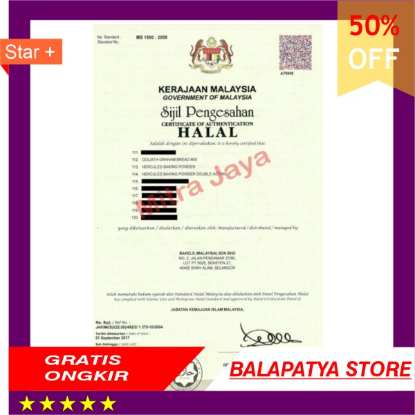 

TERLARIS !!! Baking Powder Hercules - Pengembang Kue Double Acting