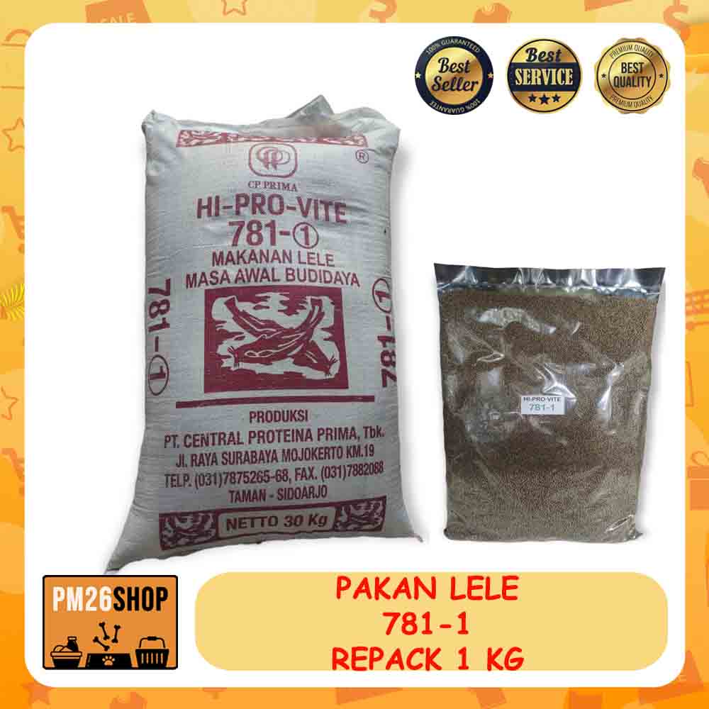 PAKAN LELE GURAMI NILA HI PRO VITE 781-1 REPACK 1 KG