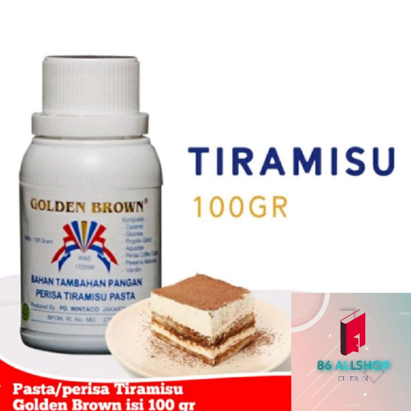 

pasta/perisa Tiramisu (Golden brown) isi 100 gr