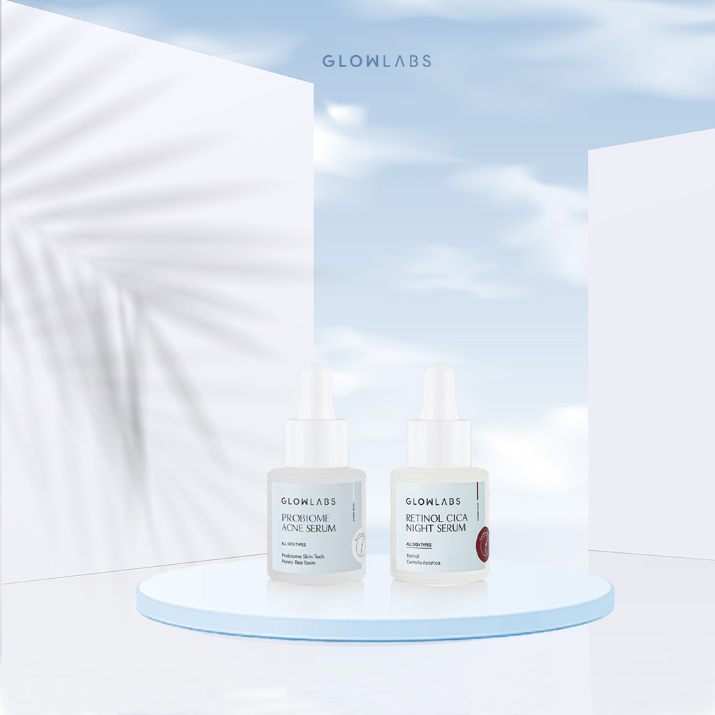 Glowlabs Healthy Skin Booster (Probiome Acne Serum & Retinol Cica Night Serum)