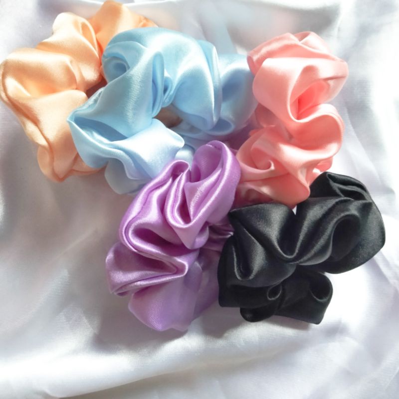 [Premium scrunchie] ikat rambut satin silk korea hair