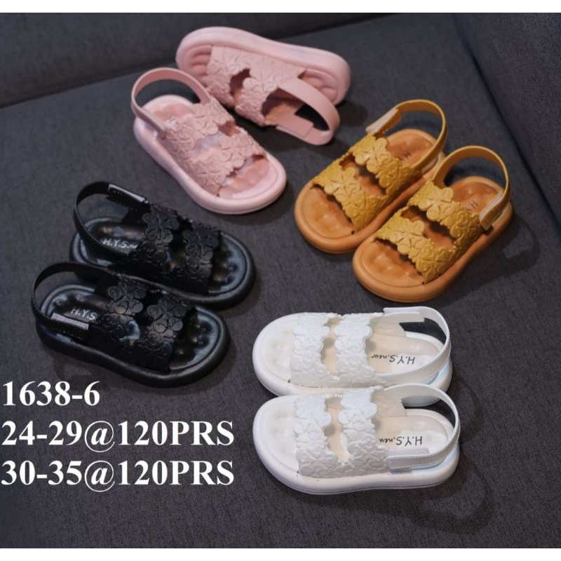 Sandal  tali belakang Sandal anak perempuan  gunung  karet import  motif  bunga