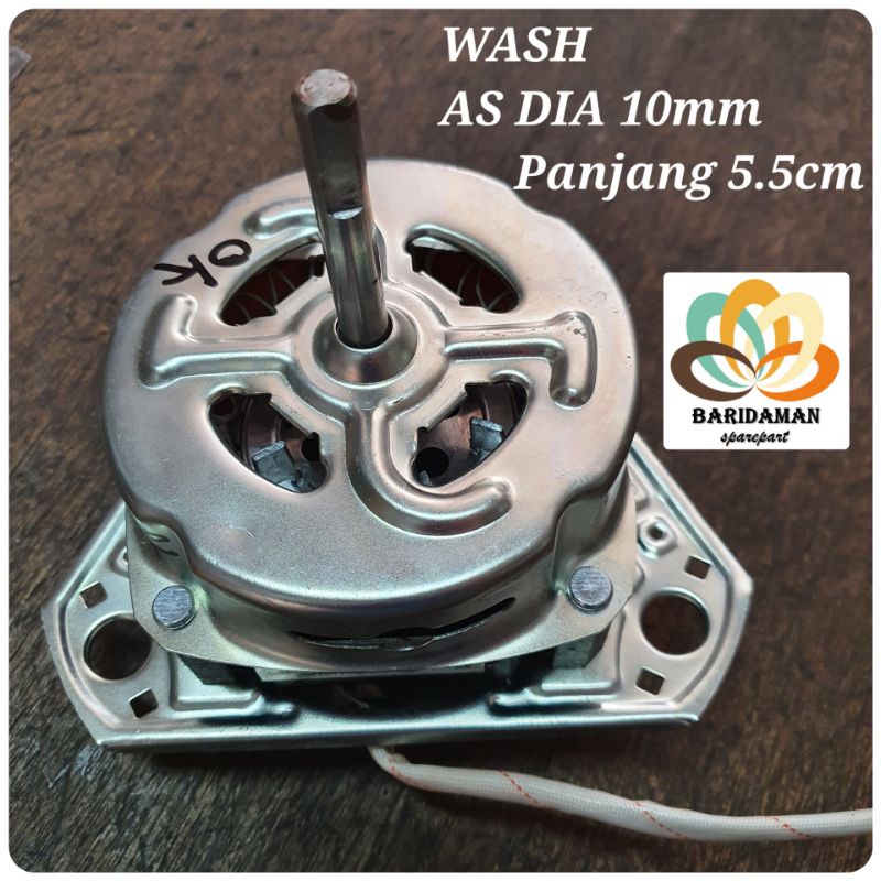 Dinamo Mesin Cuci Wash Motor Shaft AS 10mm Tembaga atau Al