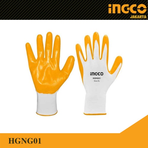 Sarung Tangan Nitril Kerja Proyek Industri Nitrile Gloves INGCO HGNG01