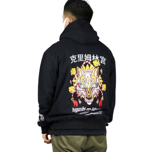 Sweater Hoodie Kremlin Mythology Series Kyuubi no kitsune Pria Wanita